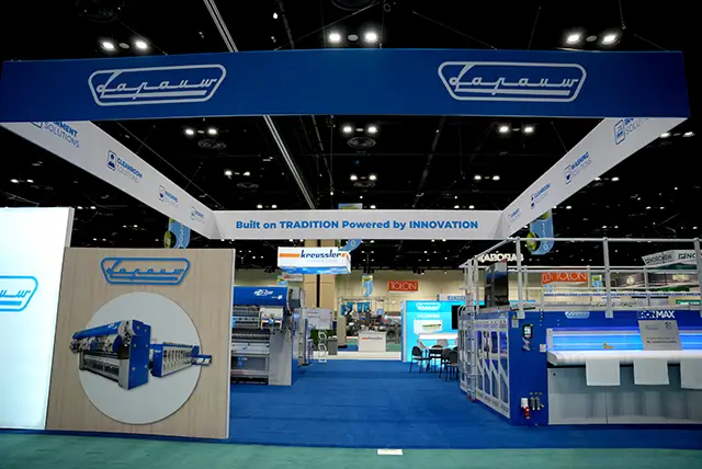 50×50 Trade Show Exhibit Booth for Lapauw at Cleanshow 2025, Designed and Built By Exponents in Orlando