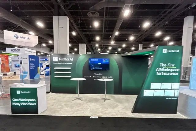 10x20 Exhibit Rental for FurtherAI at ITC Vegas, Designed and Built by Exponents in Las Vegas, NV
