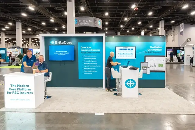 10x20 Trade Show Display Rental for Brite Core at ITC Vegas, Designed and Built by Exponents in Las Vegas, NV