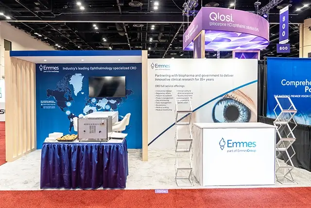 10x20 Trade Show Display Rental for Emmes Group at AAO Show, Designed and Built by Exponents in Orlando, FL