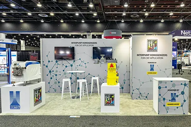 10x20 Trade Show Display for Interpump Group at Battery Show, Designed and Built by Exponents in Detroit