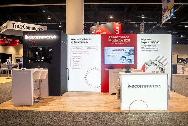 10x20 Trade Show Display for K.ecommerce at Community Summit, Designed and Built by Exponents in Kissimmee, FL 01