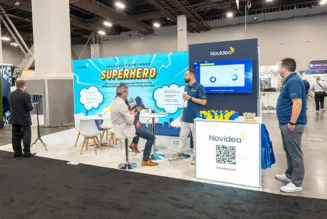 10x20 Trade Show Display for Novidea at ITC Vegas, Designed and Built by Exponents in Las Vegas, NV