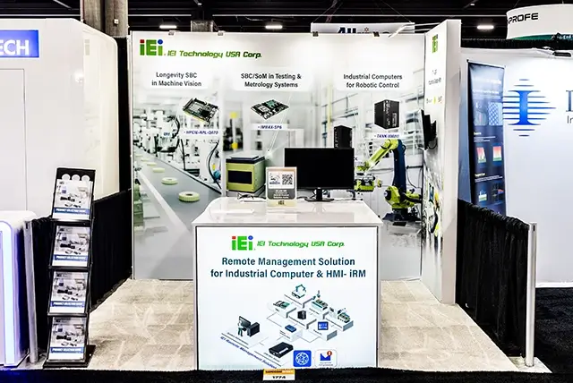 10×10 Trade Show display for iEi Technology at Semicon West, Designed and Built by Exponents in Phoenix