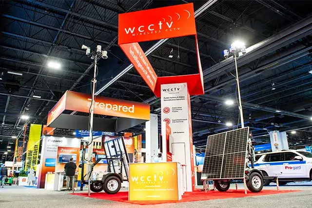 20x20 Booth Rental for WCCTV at IACP, Designed and Built by Exponents in Denver, CO 