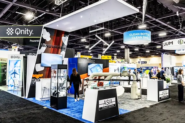 20x20 Custom Exhibit Rental for Asian Valve at SEMICON West, Designed and Built by Exponents in Phoenix