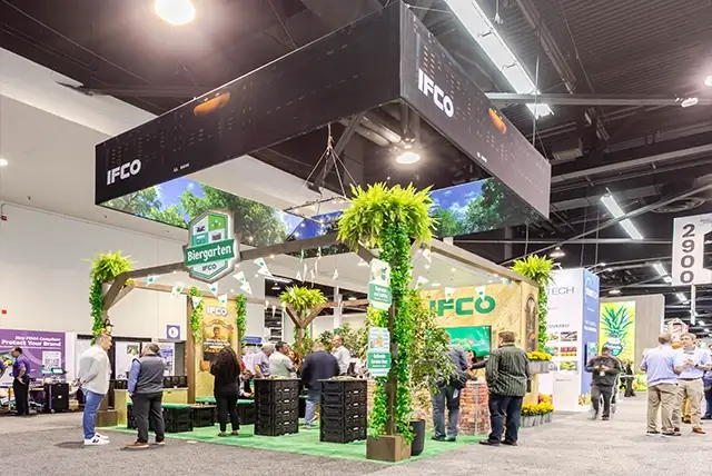 20x20 Exhibit Rental for IFCO SYSTEMS at Global Produce & Floral Show, Designed and Built by Exponents in Anaheim, CA