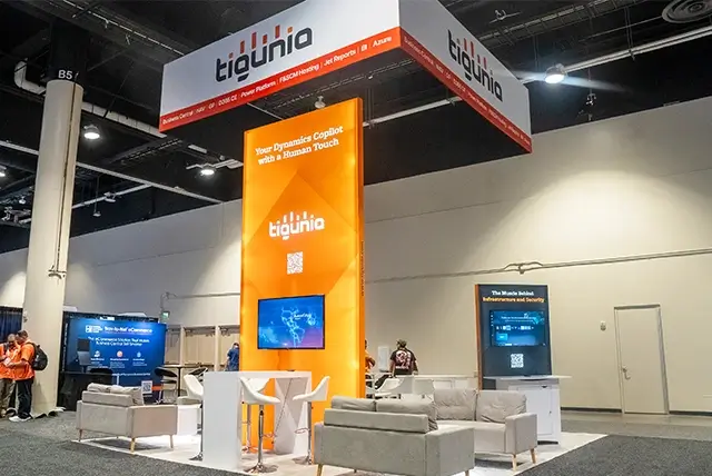 20x20 Exhibit Rental for Tigunia at Community Summit, Designed and Built by Exponents in Kissimmee, FL