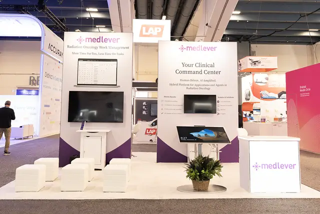 20x20 Trade Show Booth for Medlever at ASTRO Show, Designed and Built by Exponents in San Francisco, CA
