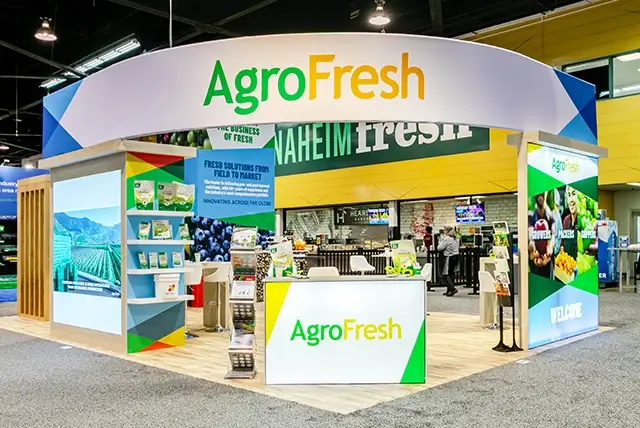20x30 Exhibit Rental for Agrofresh at Global Produce & Floral Show, Designed and Built by Exponents in Anaheim, CA