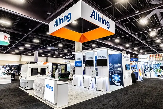 20x30 Exhibit Rental for Allring at SEMICON West, Designed and Built by Exponents in Phoenix 01