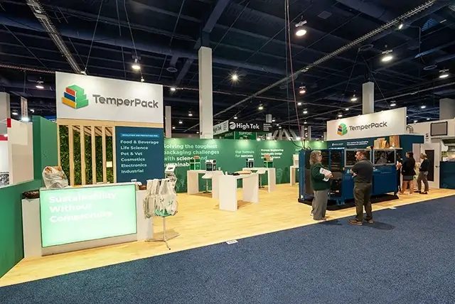 20x50 Trade Show Booth for Temperpack at Pack Expo, Designed and Built by Exponents in Las Vegas, NV