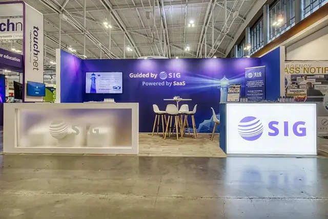 10x20 Trade Show Display Rental for SIG at EDUCAUSE Annual Conference, Designed and Built by Exponents in Nashville, TN