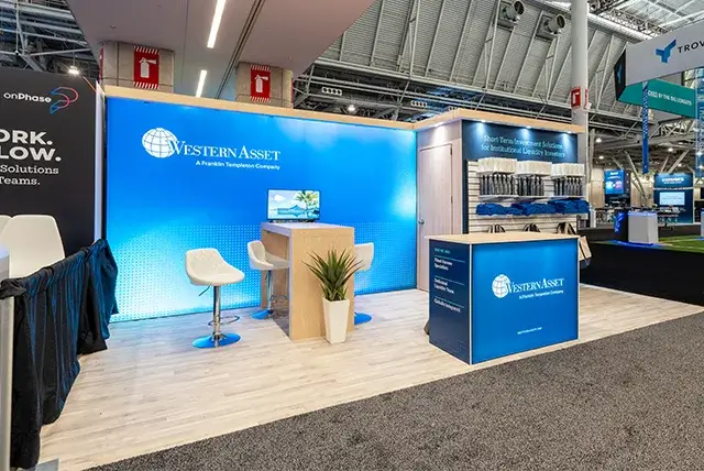 10x20 Trade Show Display for Franklin Distributors LLC at AFP Show, Designed and Built by Exponents in Boston, MA