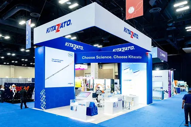 20x30 Trade Show Booth Rental for Kitazato at ASRM, Designed and Built by Exponents in Phoenix
