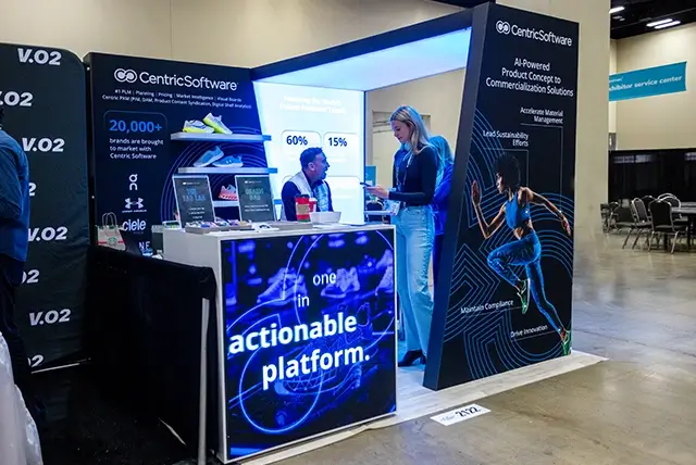 10x10 Trade Show Display for Centric Software at The Running Event, Designed and Built by Exponents in San Antonio, TX