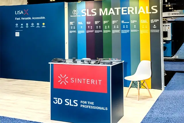 10x20 Trade Show Booth Rental for Sinterit at Rapid + TCT Show 2024, Los Angeles, CA