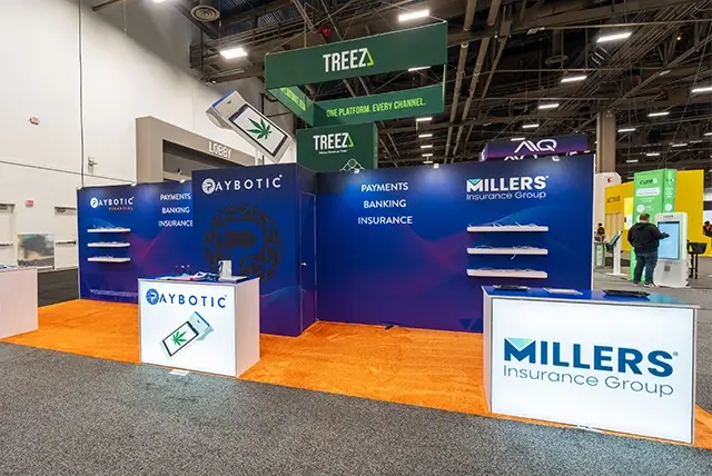 10x30 Trade Show Booth for Paybotic at IMJBizCon, Designed and Built by Exponents in Las Vegas, NV
