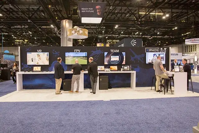 10x30 Trade Show Booth for Xiphos at I/ITSEC, Designed and Built by Exponents in Orlando, FL