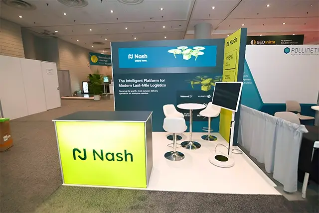10x10 Trade show exhibit for Nash at NRF, Designed and Built by Exponents in New York, NY