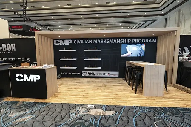 10x20 Trade Show Display Rental for CMP at Shot Show, Designed and Built by Exponents in Las Vegas, NV
