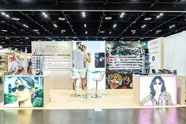 10x20 Trade Show Display for Fantas Eyes at Surf Expo, Designed and Built by Exponents in Orlando, FL
