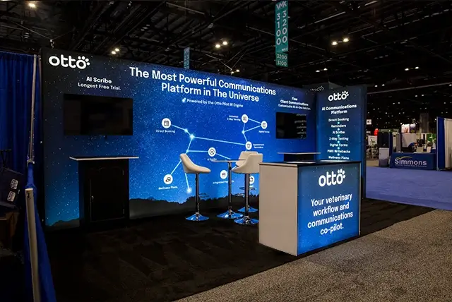 10x20 Trade Show Display for Otto at VMX, Designed and Built by Exponents in Orlando, FL