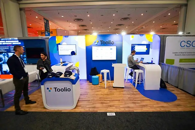 10x20 Trade show booth for Toolio at NRF, Designed and Built by Exponents in New York, NY