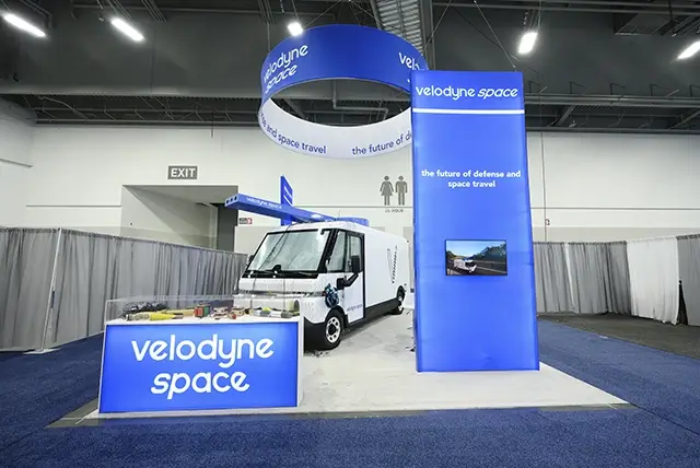 20x20 Booth Rental for Velodyne Space at CES, Designed and Built by Exponents in Las Vegas, NV
