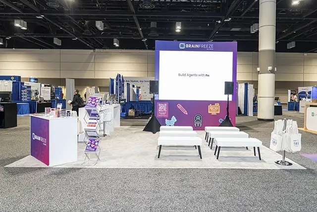 20x20 Trade Show Exhibit Rental for Airia at FETC, Designed and Built by Exponents in Orlando, FL