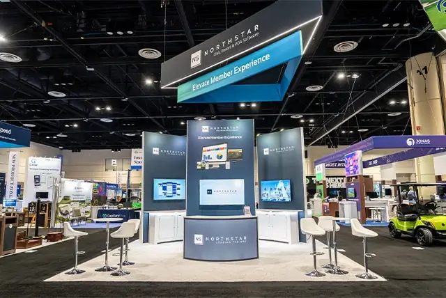 20x20 Trade Show Exhibit Rental for Global North Star at PGA, Designed and Built by Exponents in Orlando, FL