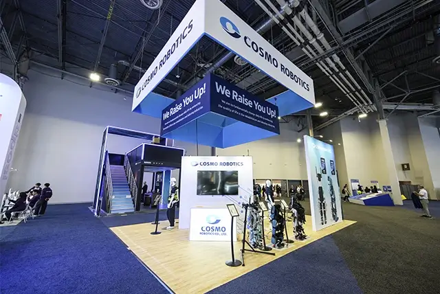20x30 Exhibit Rental for Cosmo Robotics at CES, Designed and Built by Exponents in Las Vegas, NV