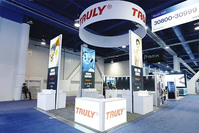 20x30 Exhibit Rental for Truly USA at CES, Designed and Built by Exponents in Las Vegas, NV