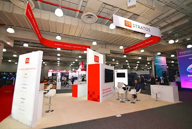 20x30 Trade show booth for S5 stratos at NRF, Designed and Built by Exponents in New York, NY