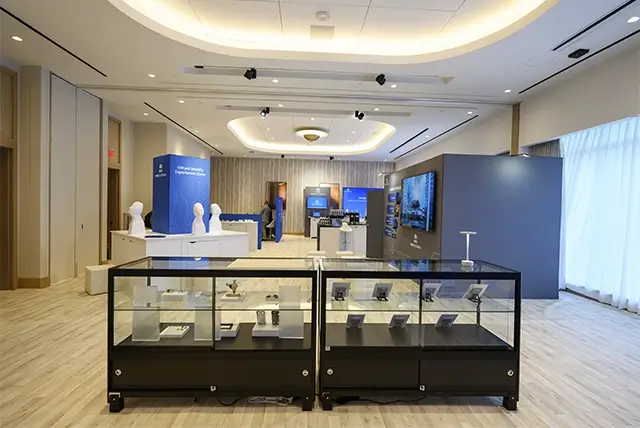 40x50 Custom Exhibit Rental for Tata Electronics at CES, Designed and Built by Exponents in Las Vegas, NV