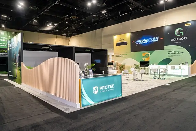 40x60 Custom Exhibit Rental for Protee United at PGA, Designed and Built by Exponents in Orlando, FL