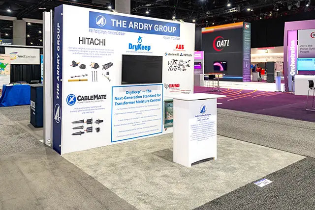 10x10 Trade Show Display for Ardry at Distributech, Designed and Built by Exponents in San Diego