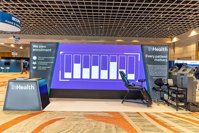 10x20 Trade Show Booth Rental for 1nHealth at SCOPE Summit, Designed and Built by Exponents in Orlando