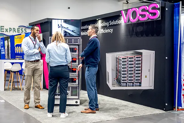 10x20 Trade Show Display Rental for VOSS Automotive at Intersolar, Designed and Built by Exponents in San Diego