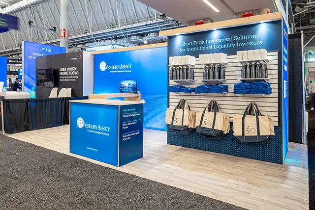 10x20 Trade Show Display for Franklin Distributors LLC at AFP, Designed and Built by Exponents in Boston, MA