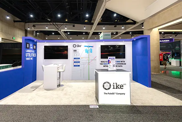 10x20 Trade Show Display for IKEGPS at Distributech, Designed and Built by Exponents in San Diego