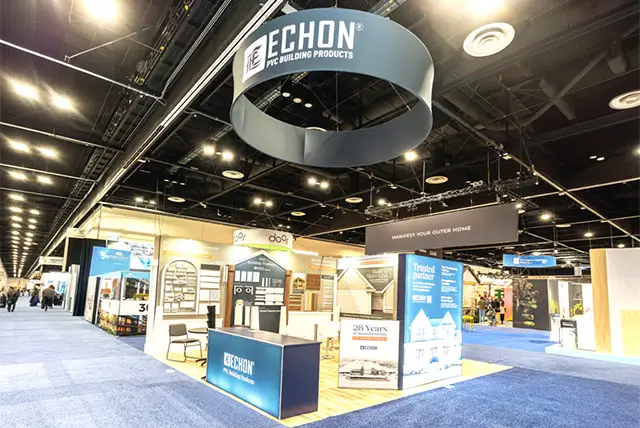20x20 Trade Show Exhibit for Echon at IBS, Designed and Built by Exponents in Orlando, FL