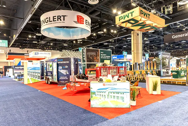 20x50 Trade Show Booth for Englert Inc at IBS, Designed and Built by Exponents in Orlando, FL
