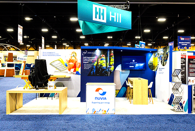 10x20 Trade Show Display Rental for Nuvia at Waste Management Symposium, Designed and Built by Exponents in Phoenix, AZ