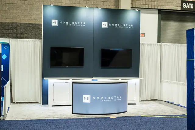 10x20 Trade Show Display for Global north star at HITEC, Designed and Built by Exponents in Charlotte