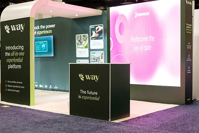 10x20 Trade Show Display for Way.co at HITEC, Designed and Built by Exponents in Charlotte