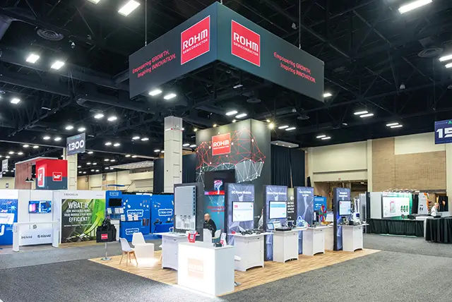 20x30 Exhibit Rental for ROHM Semiconductor at APEC, Designed and Built by Exponents in San Antonio, TX