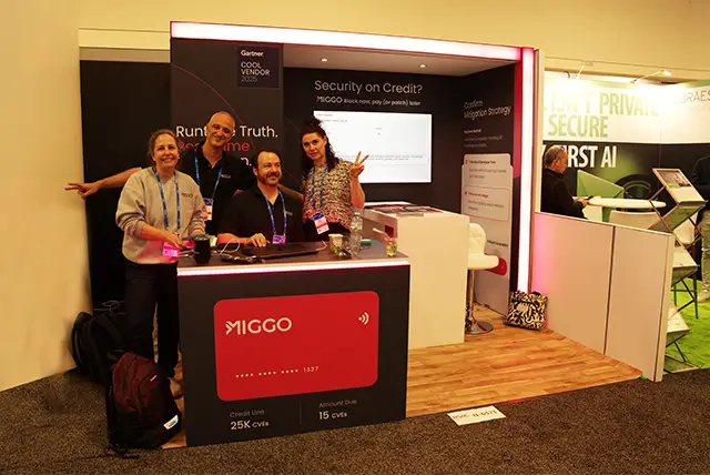 10x10 Trade Show Display Rental for Miggo at RSA Conference, Designed and Built by Exponents in San Francisco