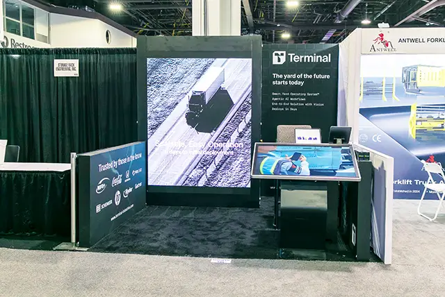10x10 Trade Show Display Rental for Terminal at MODEX, Designed and Built by Exponents in Atlanta, GA