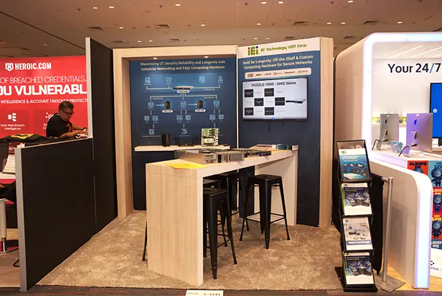 10x10 Trade Show Display for IEI at RSA Conference, Designed and Built by Exponents in San Francisco